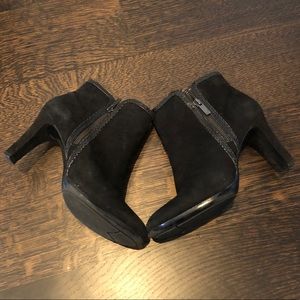 Black suede booties